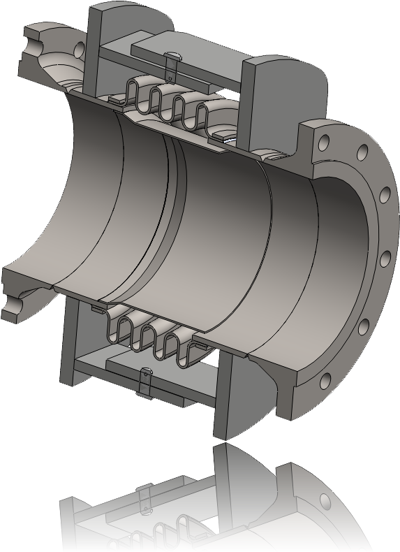 Hinged expansion joint flanged