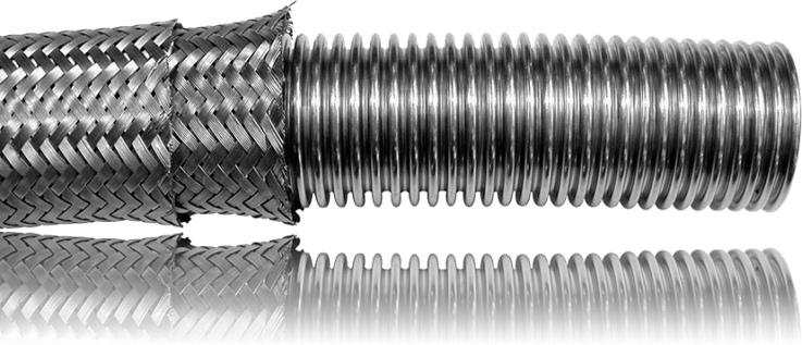 Tubo metallico flessibile 2 trecce metalliche 2SP